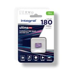 Integral 1TB Carte Micro SD 4K Video Vitesse de Lecture 180MB/s et Vitesse d'Ecriture 150MB/s MicroSDXC A2 C10 U3 UHS-I 180-V30 Notre Carte Mémoire Micro SD Haute Vitesse la Plus Rapide