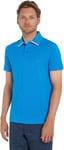 Tommy Hilfiger Men Short-Sleeve Polo Shirt Regular Fit, Blue (Shocking Blue), M