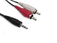 INECK® Câble 1,5m RCA Jack Audio Stéréo Cordon Jack 3.5mm vers 2 RCA Mâle  Compatible avec TV PC Smartphone Ampli Chaîne HiFi Barre de Son Home Cinéma  Autoradio Enceinte (1,5M) - Connectique
