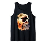 Elegant Gentleman In Classic Suit With Hat Tank Top