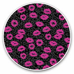 2 x Vinyl Stickers 30cm - Pink Lipstick Kisses Fashion Kiss Cool Gift #14670