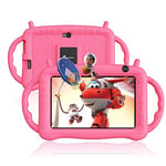 Semeakoko Kids Tablet Android 12 Toddler Tablet for Kids Learning Tablet 2+32GB, Dual Camera, WiFi, Bluetooth, Parental Control, Kid-Proof Case, YouTube Google Play Store (Pink)