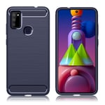 Samsung Carbon Flex Galaxy M51 kotelot - Sininen Tummansininen