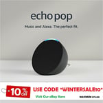 NEW Echo Pop | Full Sound Wi-Fi And Bluetooth Smart Speaker With Alexa CHARCOAL