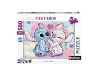 Nathan - Puzzle 500 pièces - Stitch & Angel - Adultes et enfants dès 12 ans - Puzzle de qualité supérieure - Encastrement parfait - Collection Mes Héros - Disney - 12000979