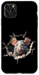 iPhone 11 Pro Max Mouse Hole Peeking Mice Cute Mouse Costume Boys Girls Men Case