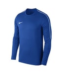 Nike Men Dry Park 18 Drill Crew Long Sleeve Top - Royal Blue/White/White, Large