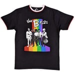 The B-52´s Unisex Adult Ringer Rainbow Striped T-Shirt - L