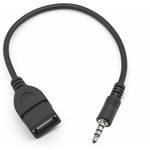 Serbia - Adaptateur usb vers Jack de usb 2.0 à 3,5 mm Mâle Auxiliaire Prise Audio Stéréo Convertisseur usb Jack de Connecteur Câble Musique, Adapté