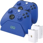 Twin Charging Dock with 2 X Rechargeable Battery Packs - Shock Blue (Xbox Series