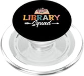 Library Squad Librarian Bookworms Book Lover Floral PopSockets PopGrip pour MagSafe