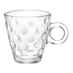 Set 6 Tasses Cappuccino Dots 22 CL Verre - BORMIOLI ROCCO - Déjeuner BAR Hotel