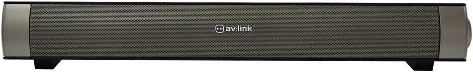 AV:Link Atom: 2.0 Channel Rechargeable Mini Bluetooth Portable Soundbar | Black