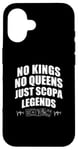 Coque pour iPhone 16 No Kings No Queens Just Scopa Legends Jeux de cartes drôles Scopa