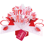 Forever & Always For My Valentine With Love Pop Up Card 3D Greeting Cards