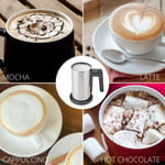 Electric Milk Frother Steamer Warmer Frothy Hot Chocolate Coffee Latte Milkshake