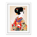 Wee Blue Coo Chikanobu True Beauty Kimono Japan Artwork Framed Wall Art Print 18X24 Inch