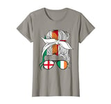 Half English Half Irish Girl Ireland England Flag Éireann T-Shirt