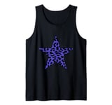 Blue Rockabilly Punk Rock n roll Leopard Pattern Cheetah Tank Top