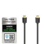 HAMA  HDMI kabel High Speed Gull 8K 48Gbit/s Svart 2.0m