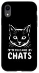 Coque pour iPhone XR cool Cette Fille Aime Les Chats enfants