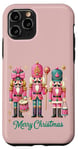 iPhone 11 Pro Preppy Pink Nut cracker Merry Christmas Cute Xmas Nutcracker Case