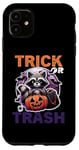 Coque pour iPhone 11 Trick or rather Trash, Costume drôle de raton laveur 2024 Halloween