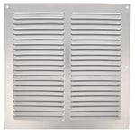 Amig - Grille de ventilation carrée en Aluminium | Grilles d'aération pour sortie d'air | Idéal pour plafond de cuisine et de salle de bain | Dimensions : 250 x 250 mm | Couleur: Argent