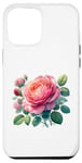 Coque pour iPhone 12 Pro Max Rose de jardin imprimé graphique fille