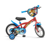 Kids Paw Patrol Bike Red 12" Chase Childrens Boys Bicycle w/ Fixed Stabiliser