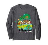 Christmas Scooby Doo Mystery Machine Gang Tree on Van Long Sleeve T-Shirt