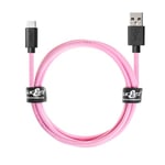 JuicEBitz Phone Charger Cable, USB A to USB C Cable 4m, USB Cable, 480mbps, Fast Charger USB C Compatible with Samsung Galaxy, Google Pixel, iPad, LG, Huawei, Sony Xperia + More, Pink