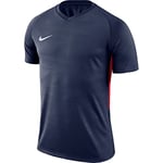 Nike M Nk Dry Tiempo PREM JSY Ss T-Shirt - Midnight Navy/Midnight Navy/University Red/(White), Small