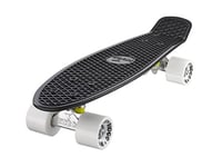 Ridge Skateboards 22" Original Mini Cruiser Skate 55cm Skateboard Planche a Roulettes Complète en 90 couleurs Noir/Blanc