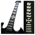 Inlay Sticker Marqueurs de Frettes pour Guitares - James Hetfield Iron Cross, F-073HC-WT
