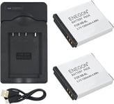 NB-6L Batterie de Remplacement (2 Paquets) et Kit de Chargeur pour Canon NB-6LH, CB-2LY et Canon PowerShot SX510 HS, SX500 is, SX700 HS, SX280 HS, SX260 HS, SX170 is et Plus d'Appareils Photo