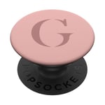 Lettre G Monogramme Nom Initiale G Rose Marron Cadeau pour elle PopSockets PopGrip Adhésif