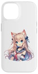 Coque pour iPhone 14 Costume de marin mignon chat fille