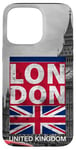 Coque pour iPhone 15 Pro Max Black & White Retro Real London with Big Ben, London Skyline