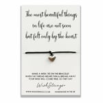 Felt By The Heart Wish String Bracelet With Lucky Charm Sentimental Gift