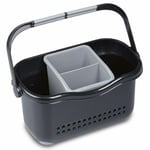 Addis Sink Caddy Black Grey Kitchen Organiser Cutlery Home Drying Cloth Drainer