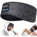 Hamp Grey Sleep Headphones Bluetooth Sports Pannband Inbyggd musikögonmask