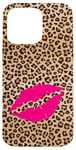 Coque pour iPhone 15 Pro Max Léopard Rose Kiss Cute Girl