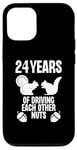 Coque pour iPhone 15 24 ans à se rendre dingues, femme, mari, mariage