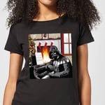 Star Wars Darth Vader Piano Player Women's Christmas T-Shirt - Black - XL