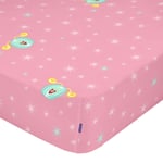 Drap housse HappyFriday MR FOX Multicouleur Rose 70 x 140 x 14 cm