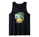 Funny Beer - Retro California Beach- Summer Sun - Vintage Tank Top