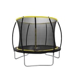 Dunlop Trampoline 6FT – 183 x 50 cm – Trampoline de Jardin avec Filet de sécurité 200 cm – Trampoline pour Enfant – Max 80 kg – Noir/Jaune