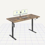 FLEXISPOT Standing Desk Electric Height Adjustable Standing Desk for Home Office (Rustic Brown) 180 x 80 cm