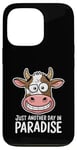 Coque pour iPhone 13 Pro Just Another Day In Paradise Cow Humour Sarcasme Femmes Hommes